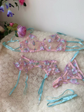 Violet Bloom Lace Set