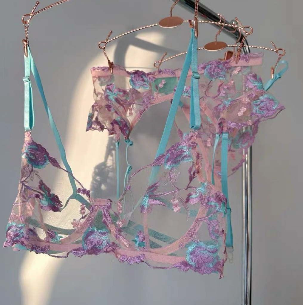 Violet Bloom Lace Set