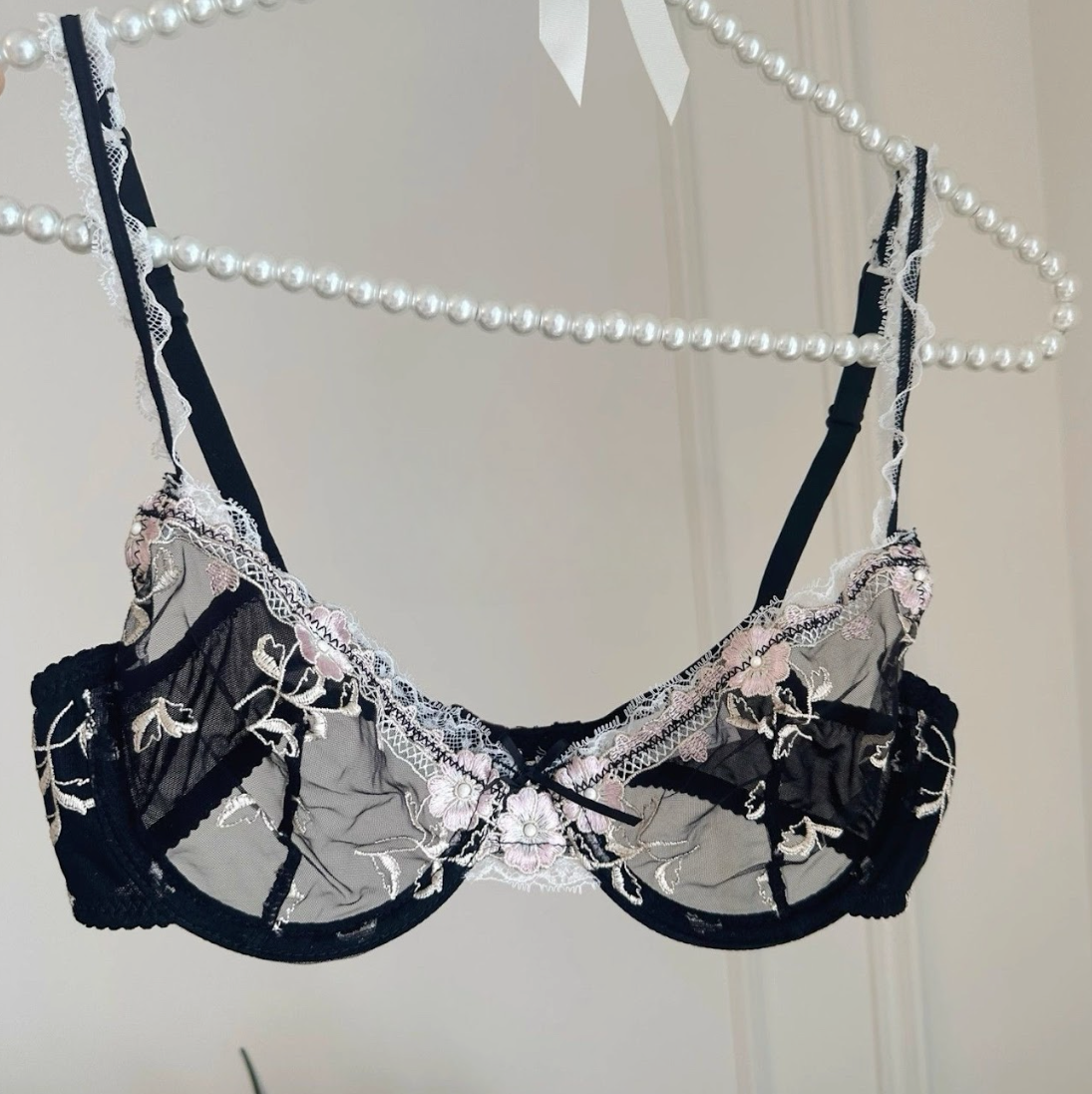 French Sheer Floral Embroidery Lace Set