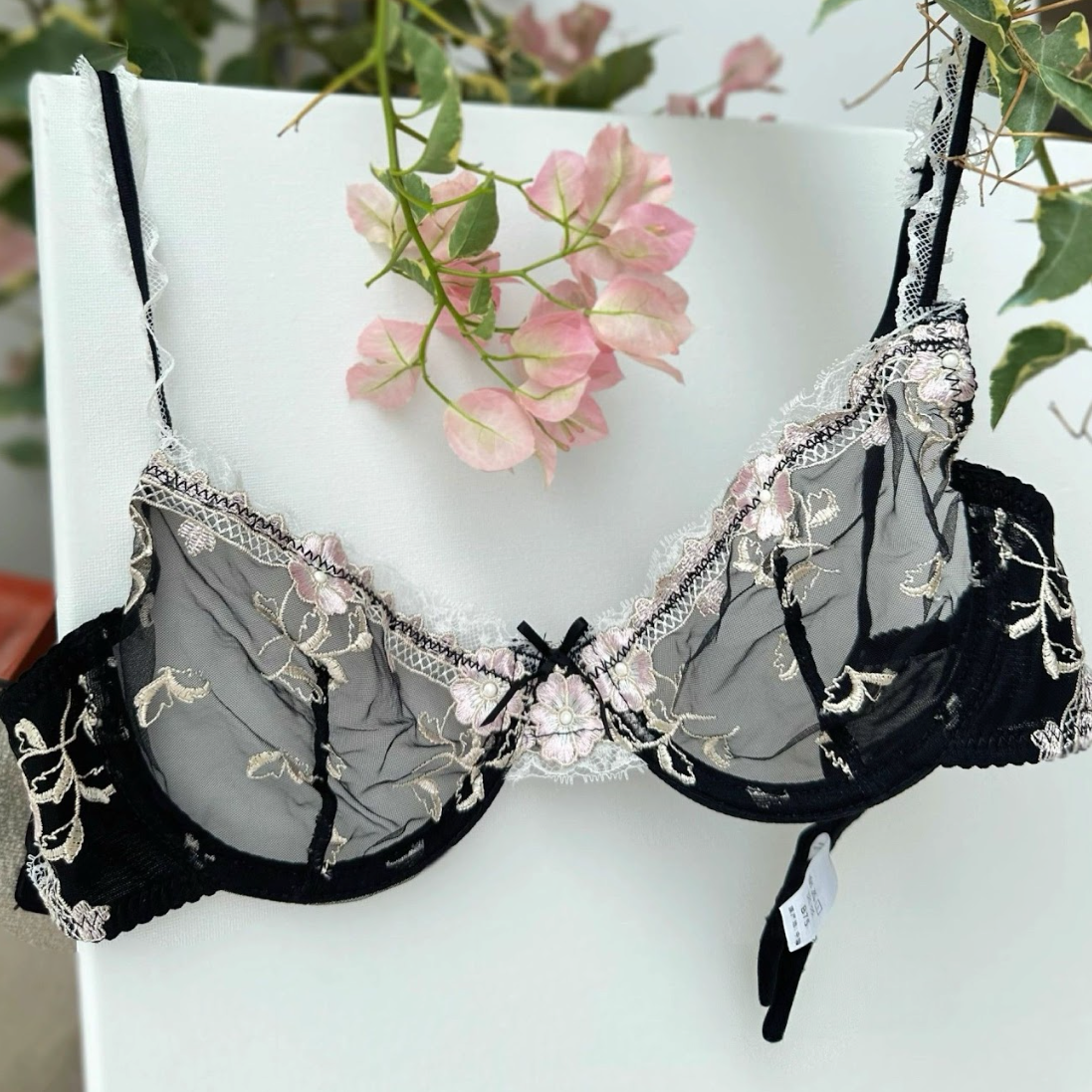 French Sheer Floral Embroidery Lace Set