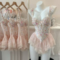 Blush Bloom Corset Floral Dress
