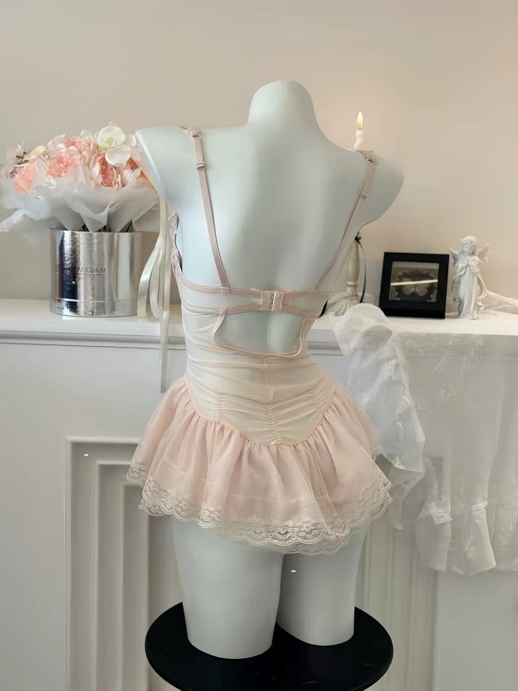 Blush Bloom Corset Floral Dress