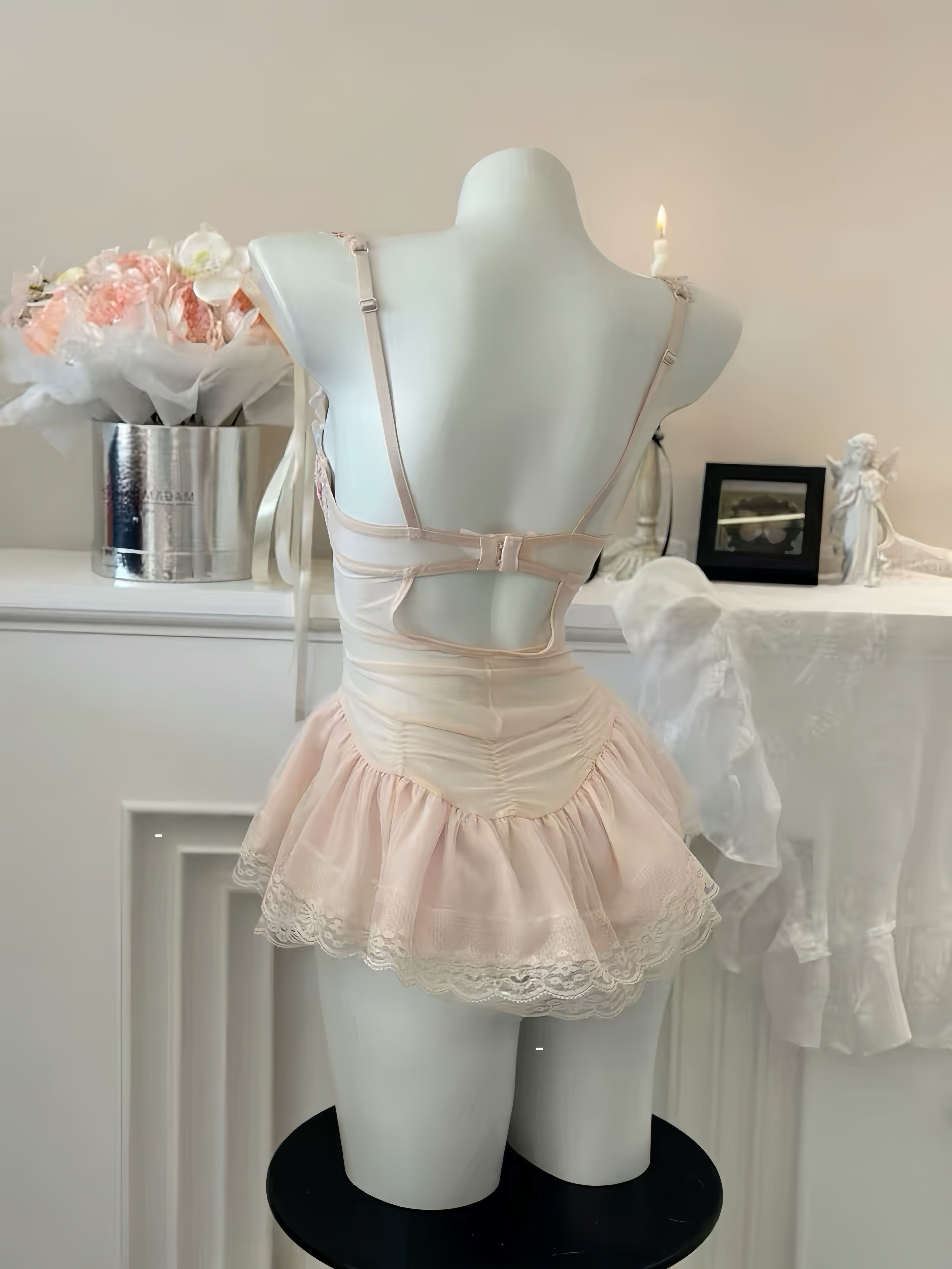 Blush Bloom Corset Floral Dress